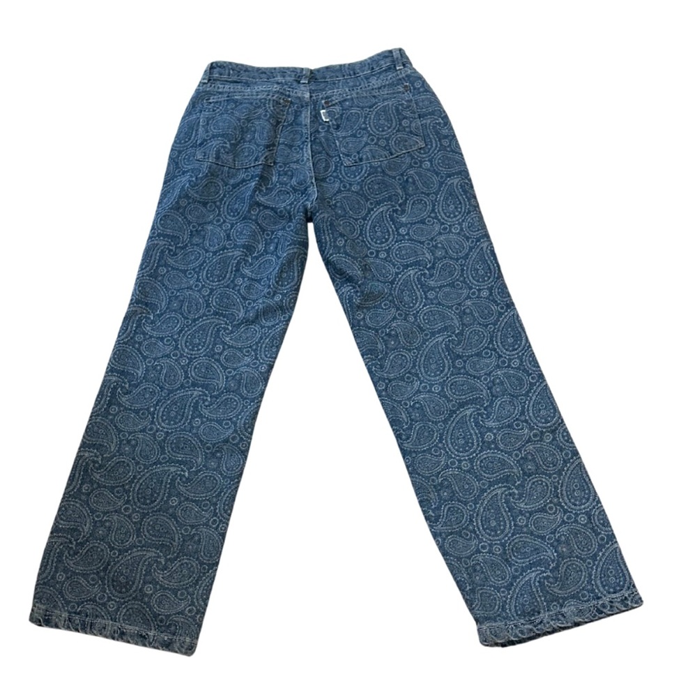 The Ragged Priest Rapture Straight Jeans | Blue Paisley Print Denim | Size 30 - Picture 4 of 7